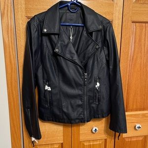 Max Studio Blue Faux Leather Jacket